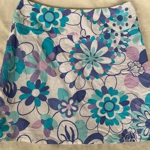 C. Corner Annex Blue Purple Floral Mini Skirt Sz0P